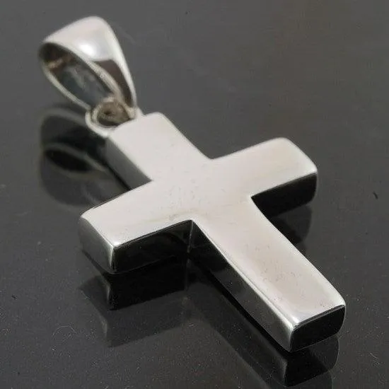 Cross Pendant in Metal Sterling Silver   925 Silver Necklace