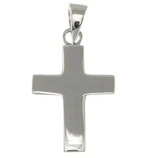 Cross Pendant in Metal Sterling Silver   925 Silver Necklace