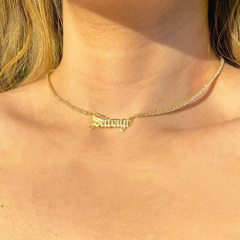 Crystal Name Necklace