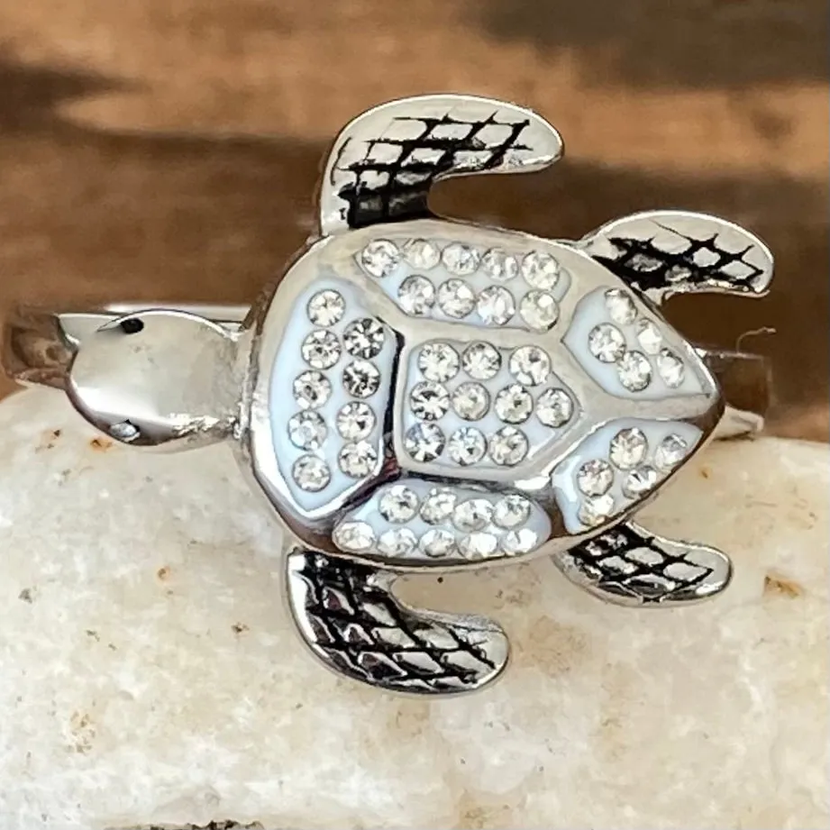 Crystal Turtle Ring - R61