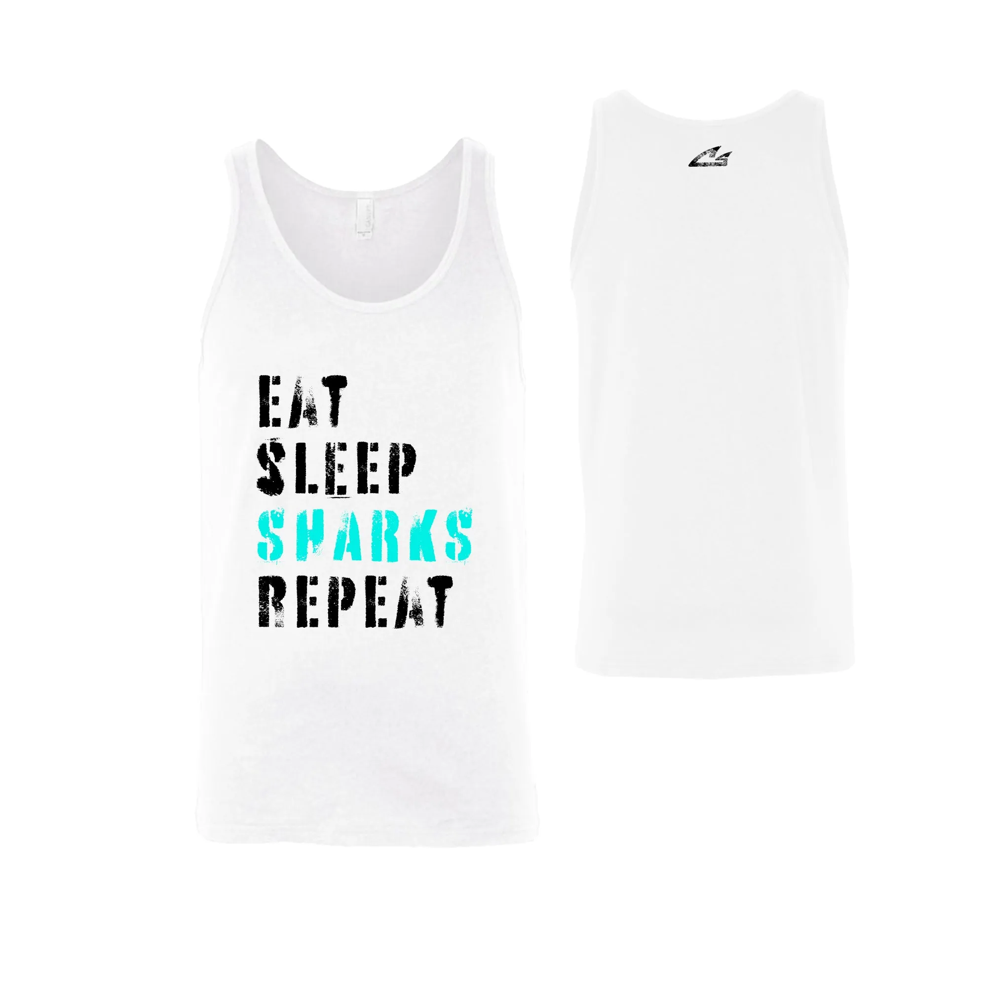 CSS - Eat Sleep Sharks Repeat - Unisex Jersey Tanks