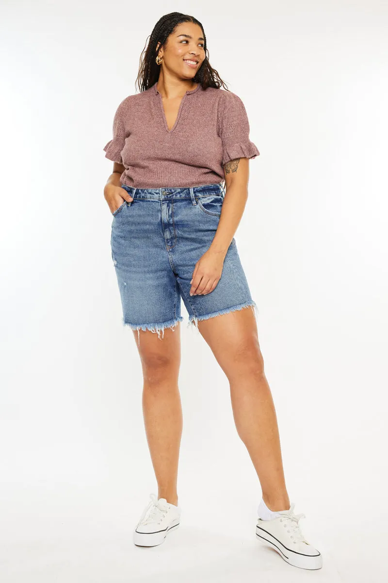 Datrina Ultra High Rise Bermuda Shorts (Plus Size)