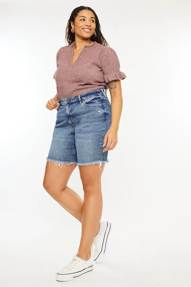 Datrina Ultra High Rise Bermuda Shorts (Plus Size)