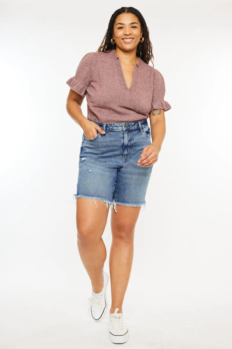 Datrina Ultra High Rise Bermuda Shorts (Plus Size)