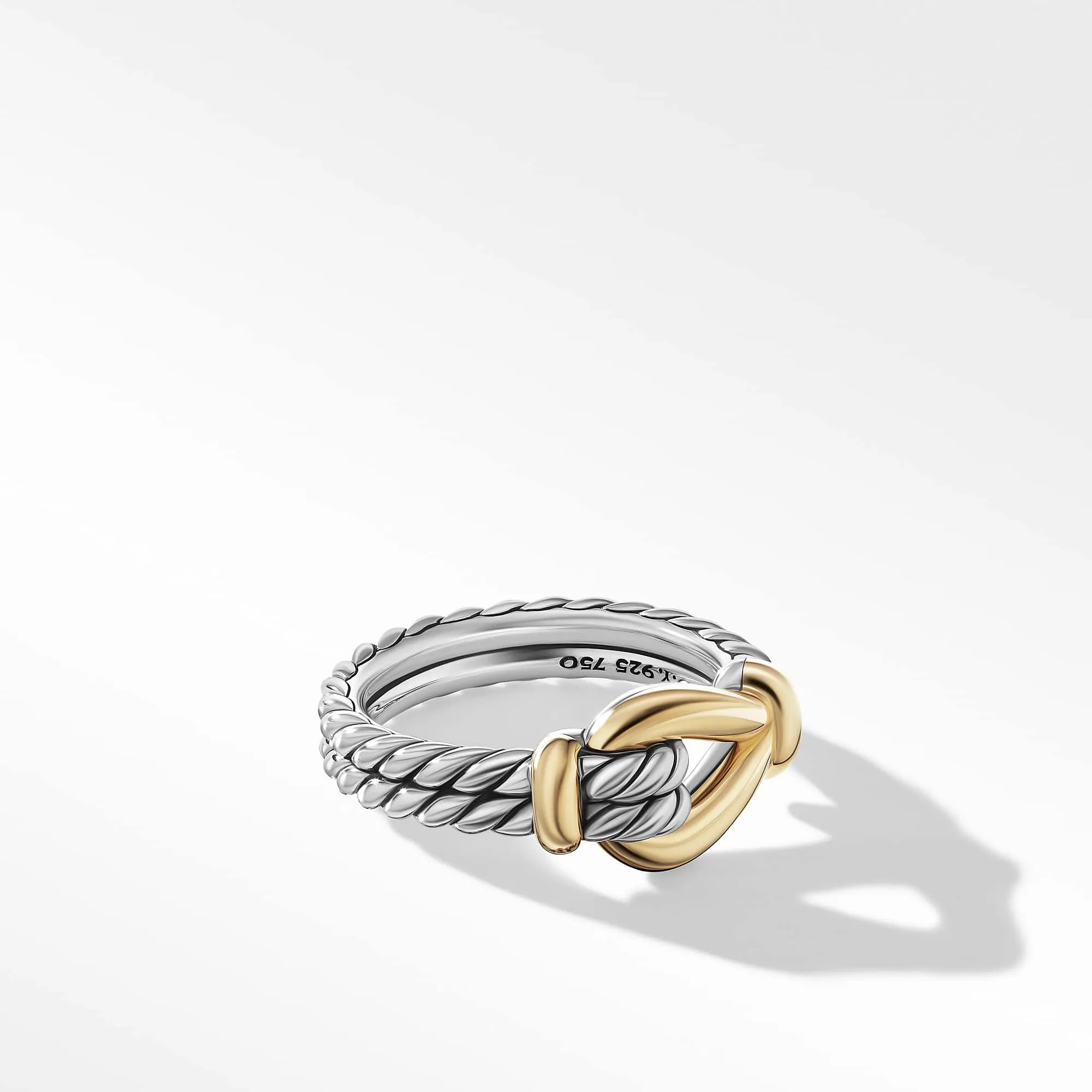 David Yurman Thoroughbred Loop Ring with 18K Yellow Gold 9MM