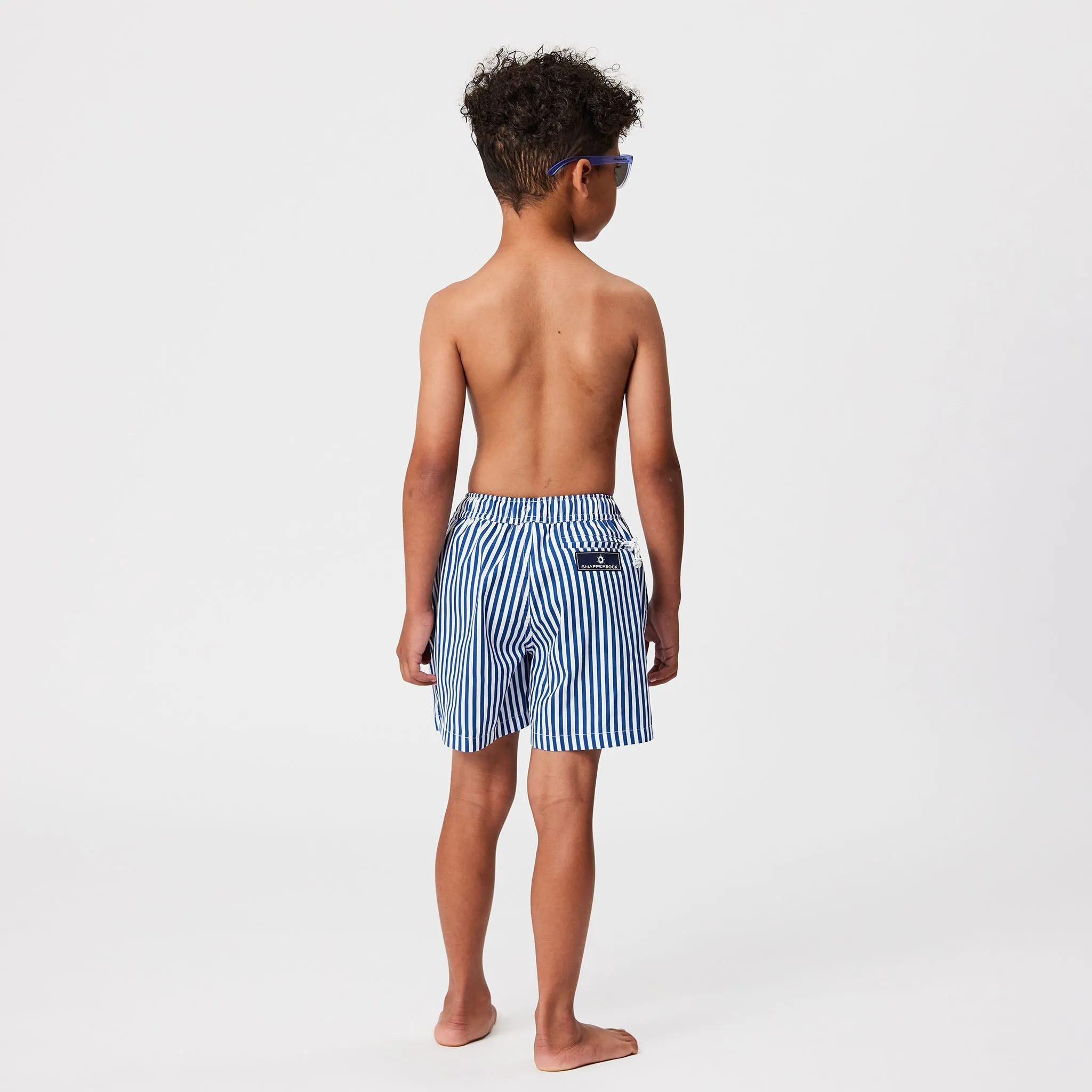 Denim Stripe Comfort Lined Swim Short