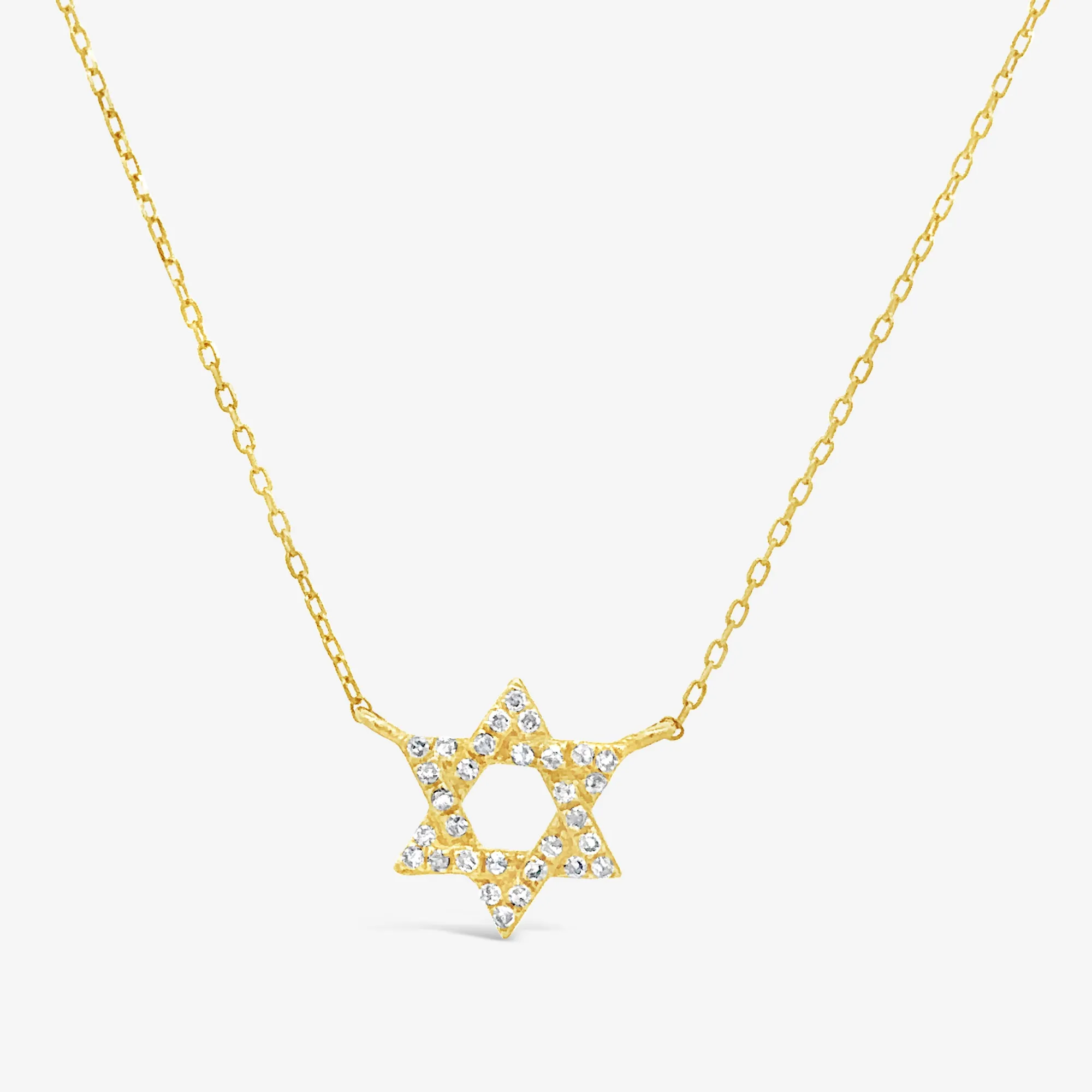 Diamond Star of David Necklace