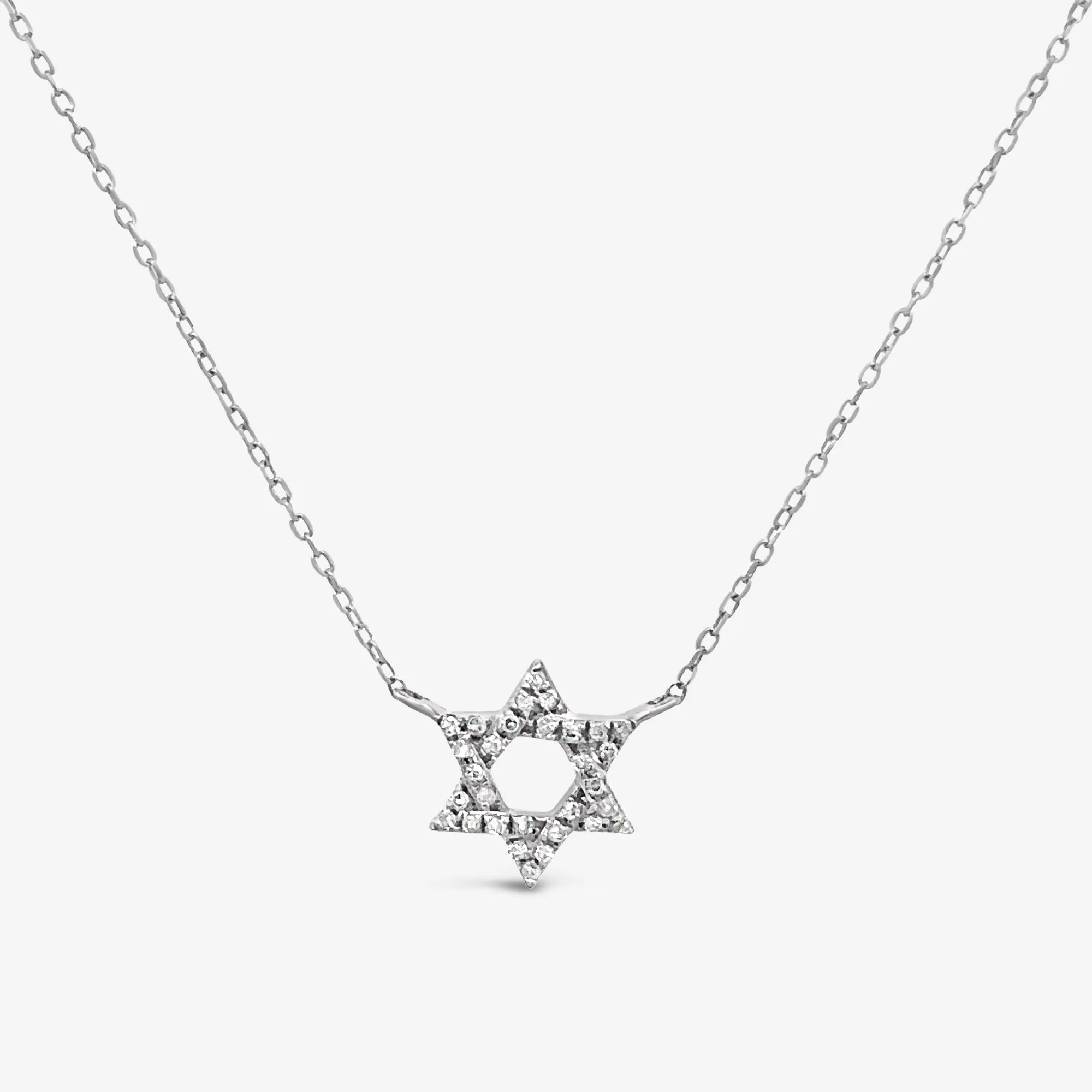 Diamond Star of David Necklace