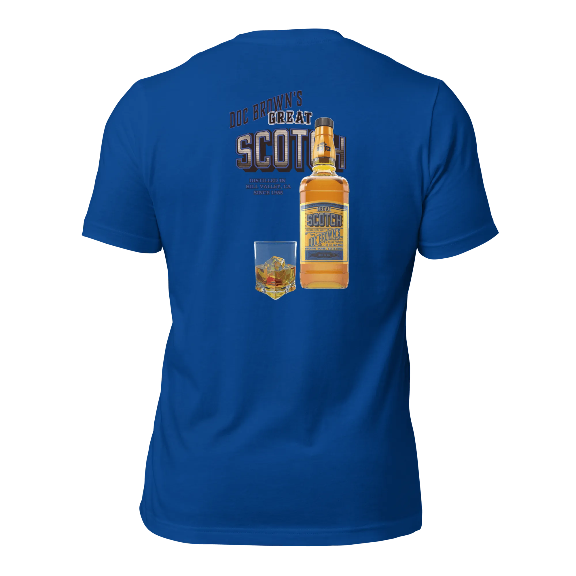 Doc Brown's Great Scotch Unisex t-shirt (BACK)