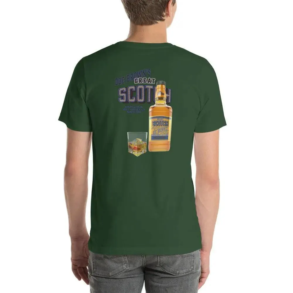 Doc Brown's Great Scotch Unisex t-shirt (BACK)