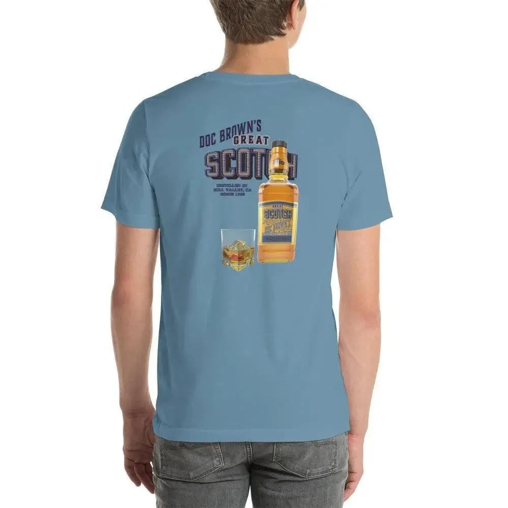 Doc Brown's Great Scotch Unisex t-shirt (BACK)