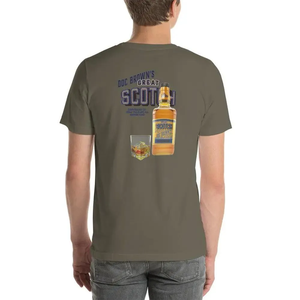 Doc Brown's Great Scotch Unisex t-shirt (BACK)