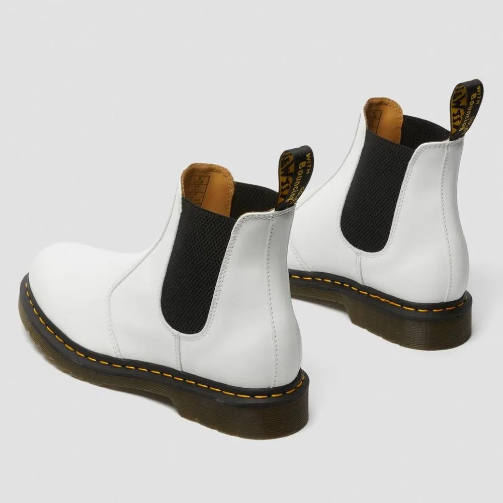 Dr. Martens Women's 2976 Yellow Stitch - White