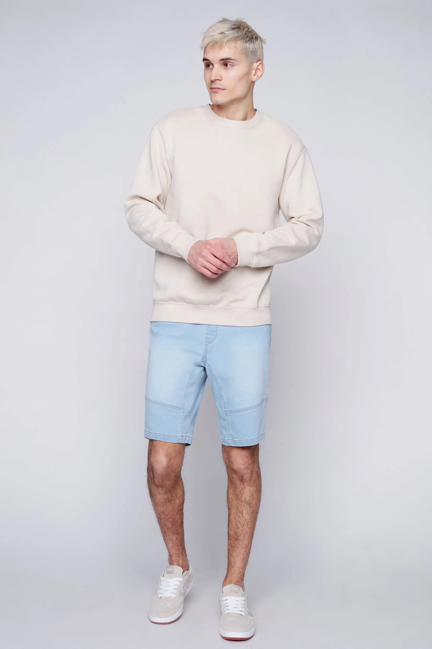 DYLAN - Moto Short Jogger - Blue Beach