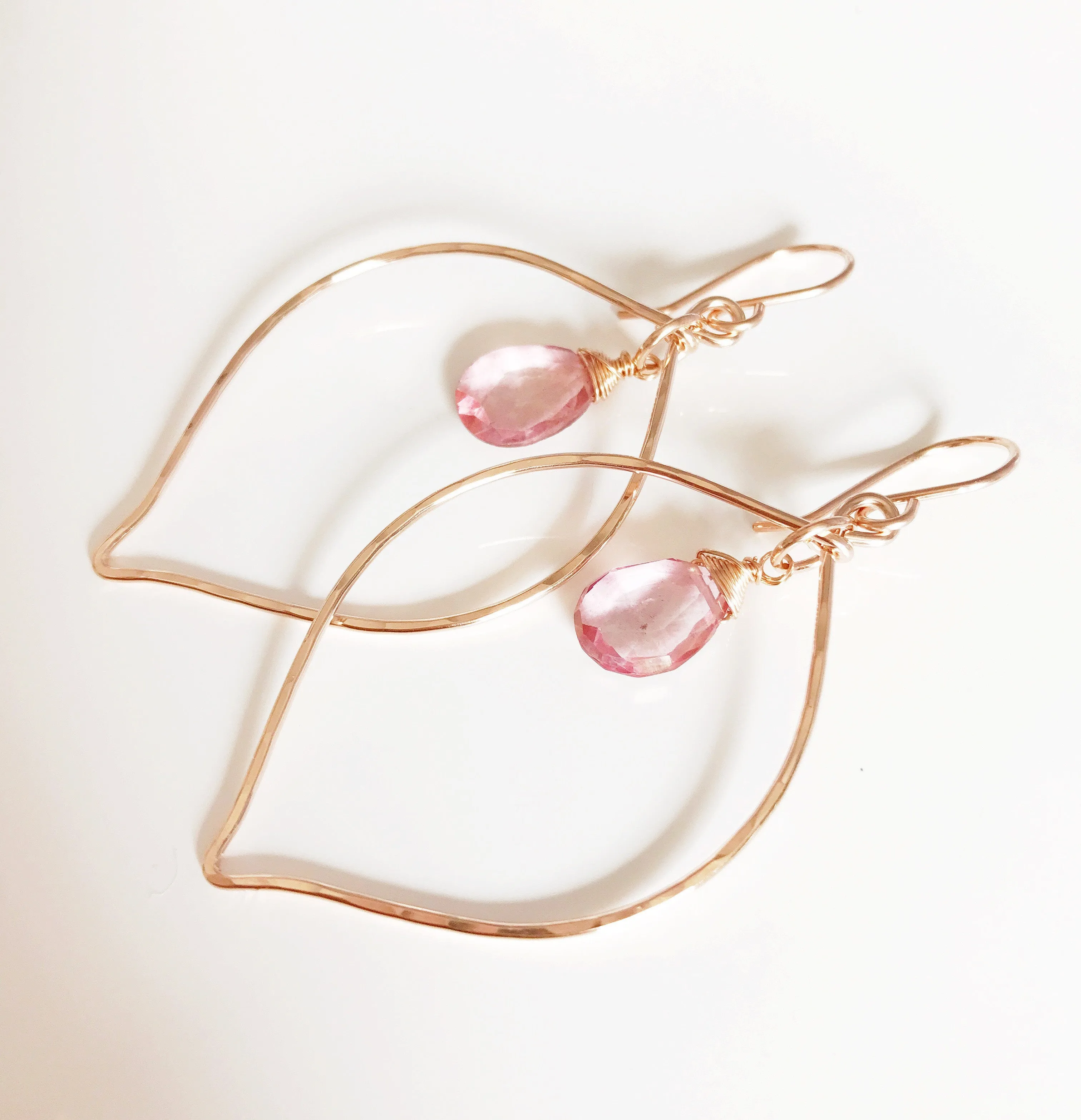 Earrings Doree - Pink quartz (E260)