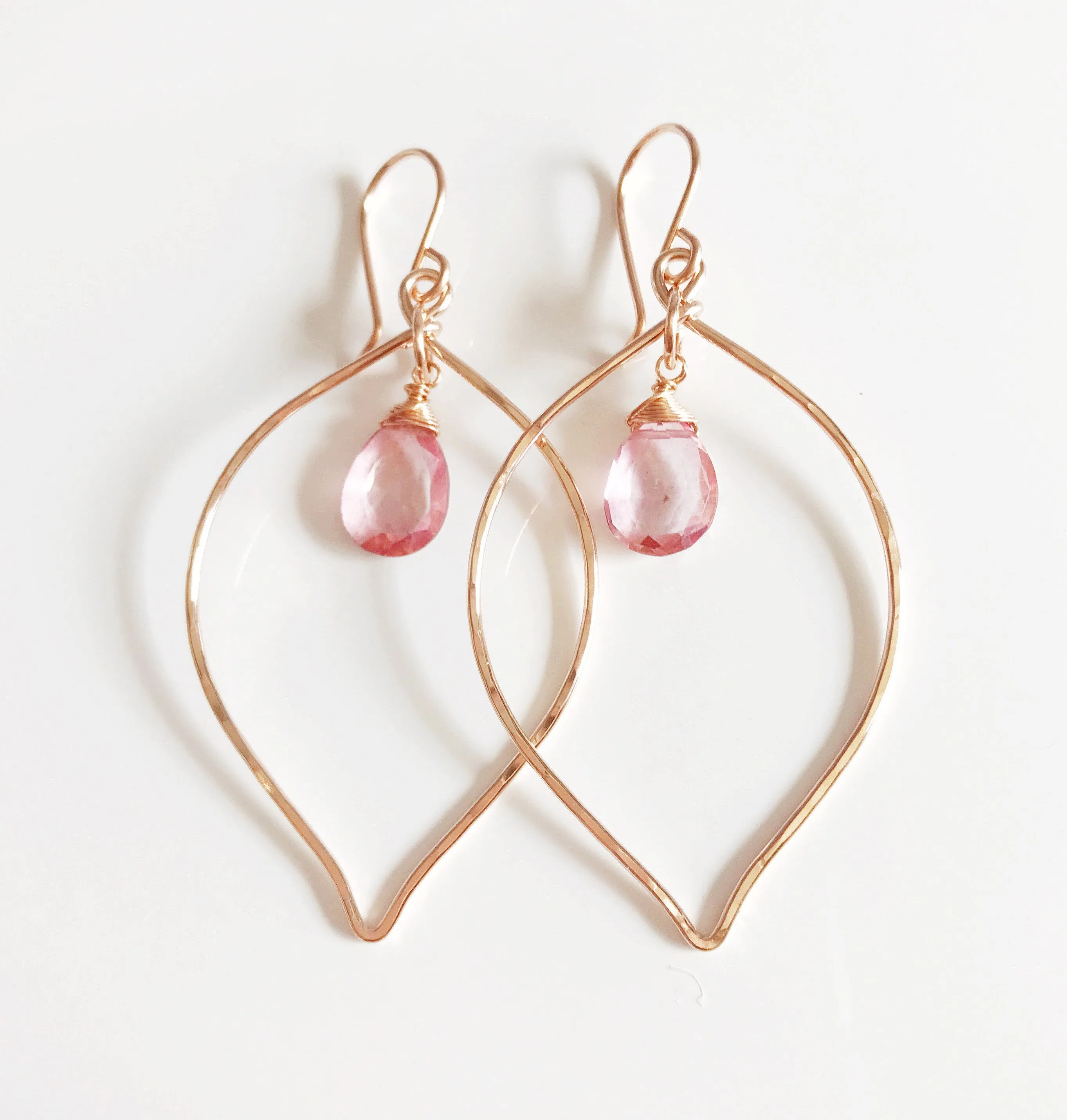 Earrings Doree - Pink quartz (E260)