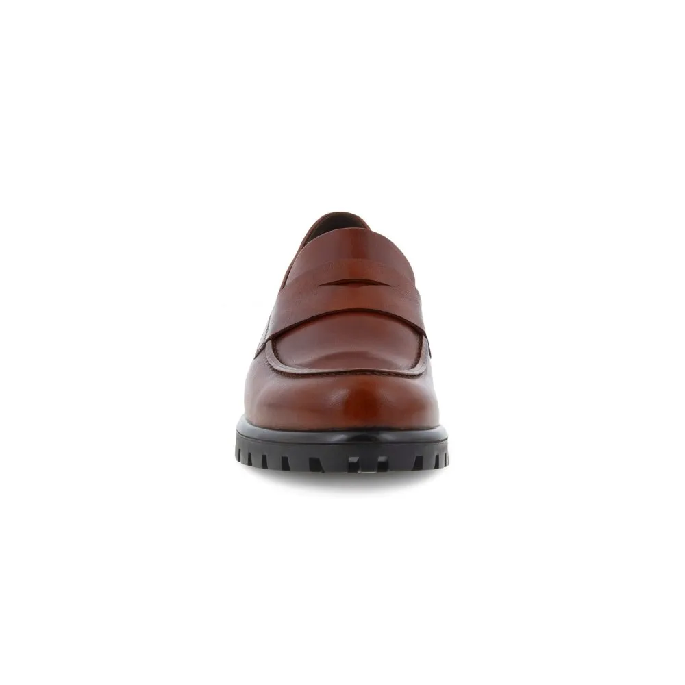 Ecco Women's Modtray Moc-Toe Penny Loafer - Cognac