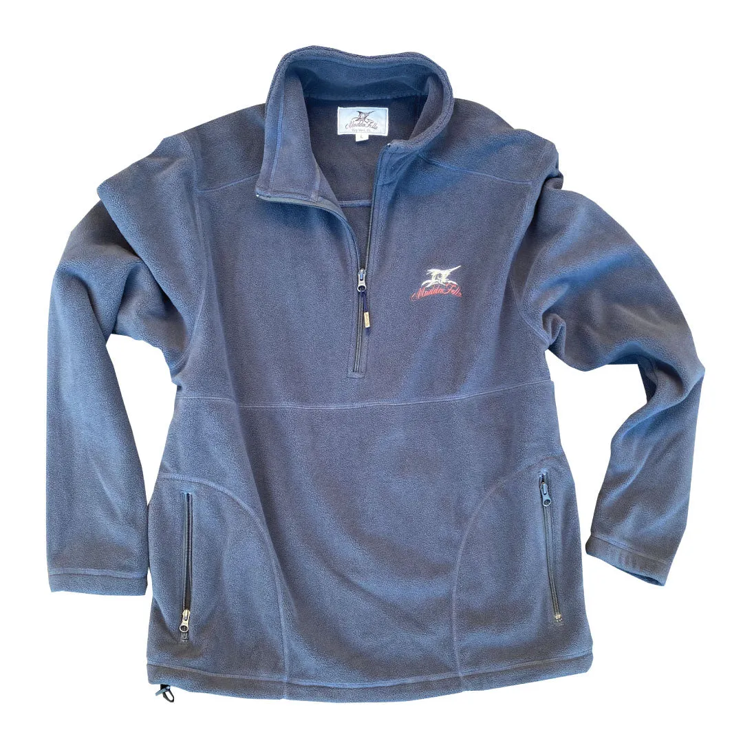 Embroidered Fleece Quarter-Zip Pullover