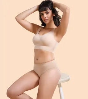 Enamor InvisiBra F070 Ultra Smooth Freedom Bra for Women- Padded Wirefree and Full Coverage - Pale Skin