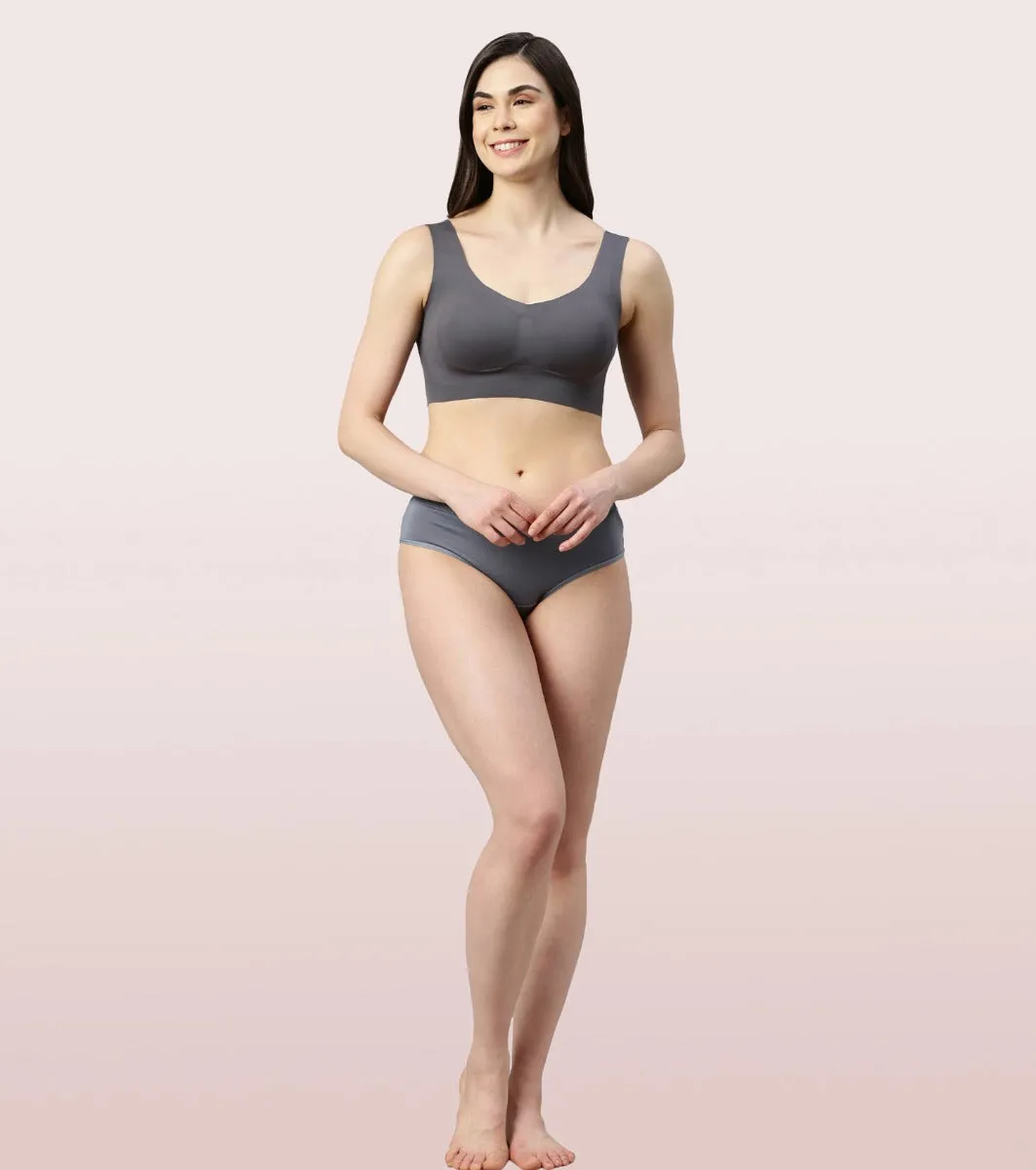 Enamor InvisiBra F070 Ultra Smooth Freedom Bra for Women- Padded Wirefree and Full Coverage - Pale Skin