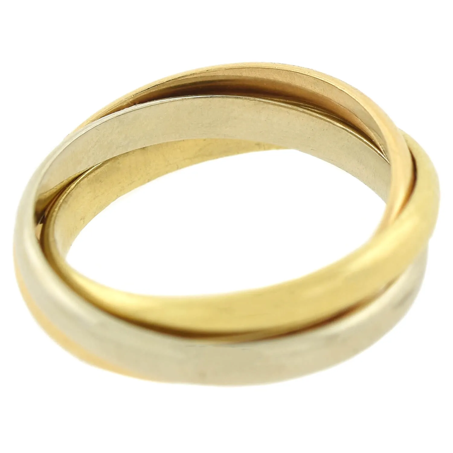 Estate 18kt Gold 3-Tone Trinity Roller Ring