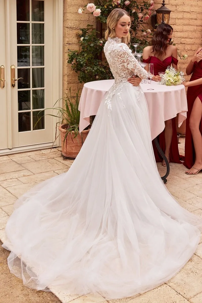 Ethereal Essence | Long Sleeve Lace Wedding Ball Gown | LaDivine CDS433W