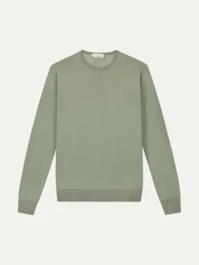 Extrafine Merino Crew Neck Sweater Litchen Green