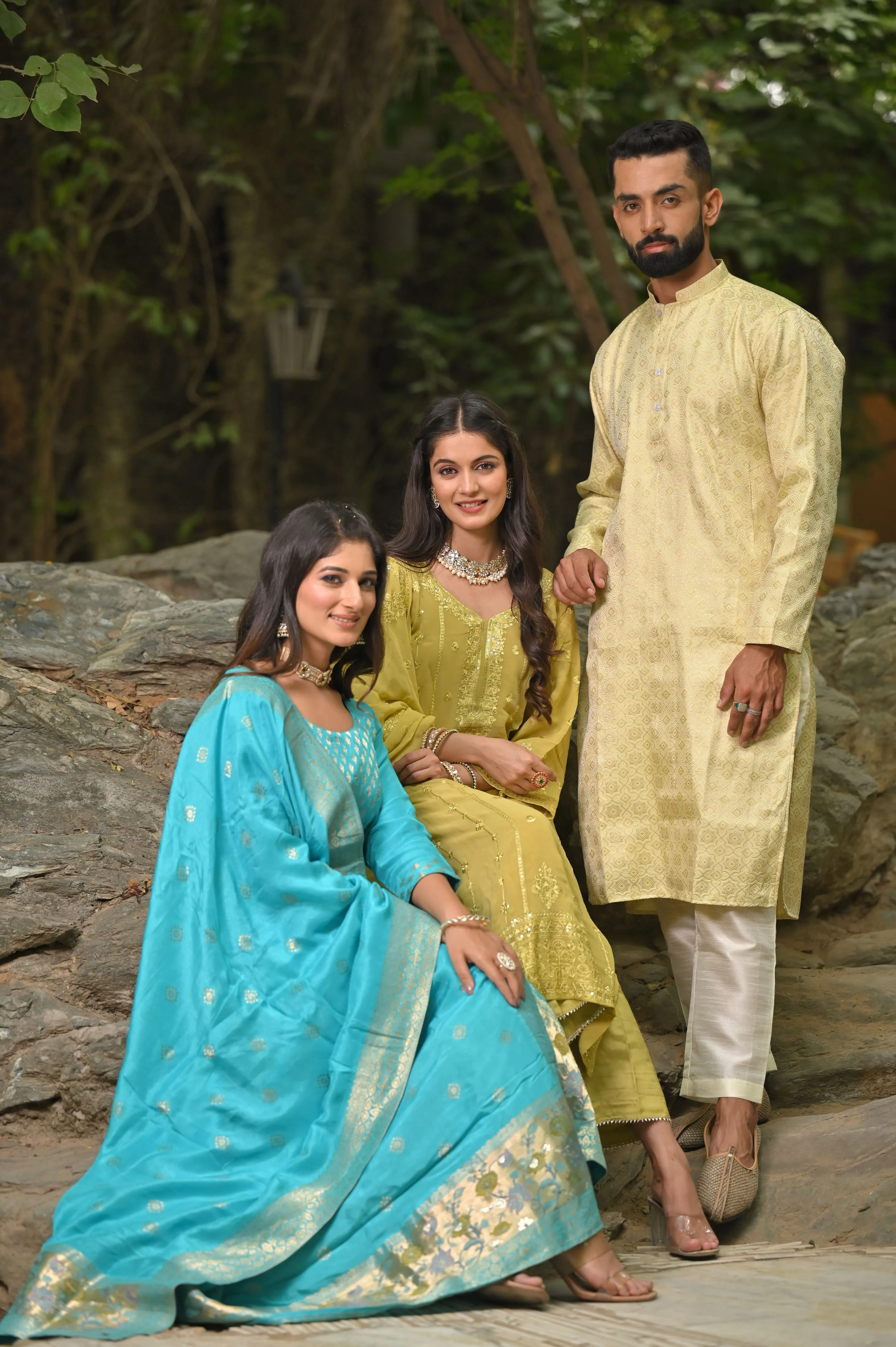 Festive Threads Brocade Kurta Pajama