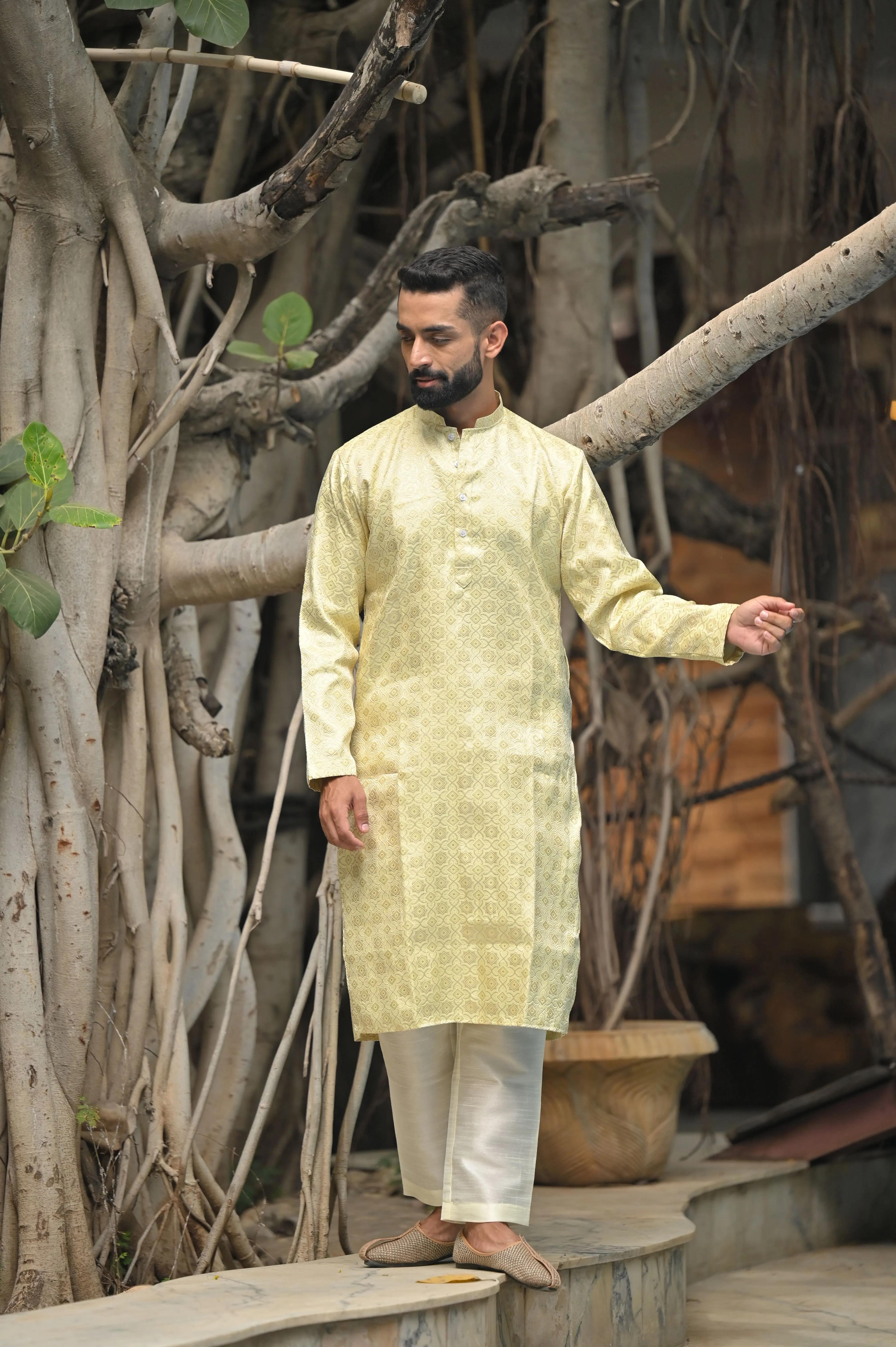 Festive Threads Brocade Kurta Pajama