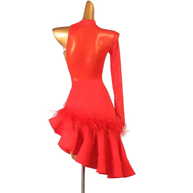 Fiesta Flame Red Latin Dress | LQ333