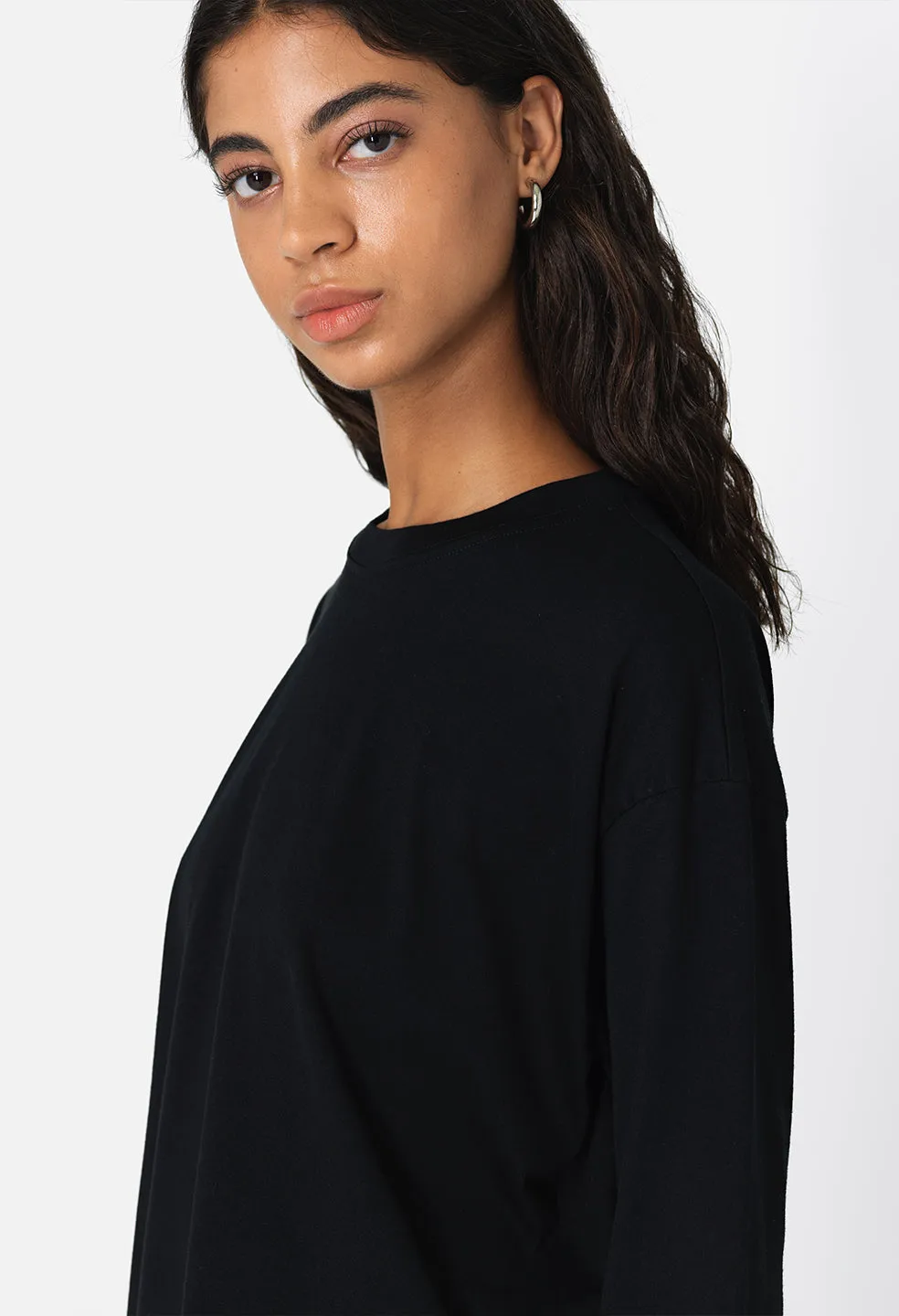 Finley LS Boxy Tee / Black