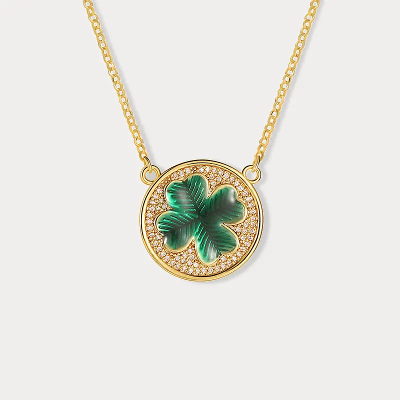 Four-leaf Clover Coin Necklace