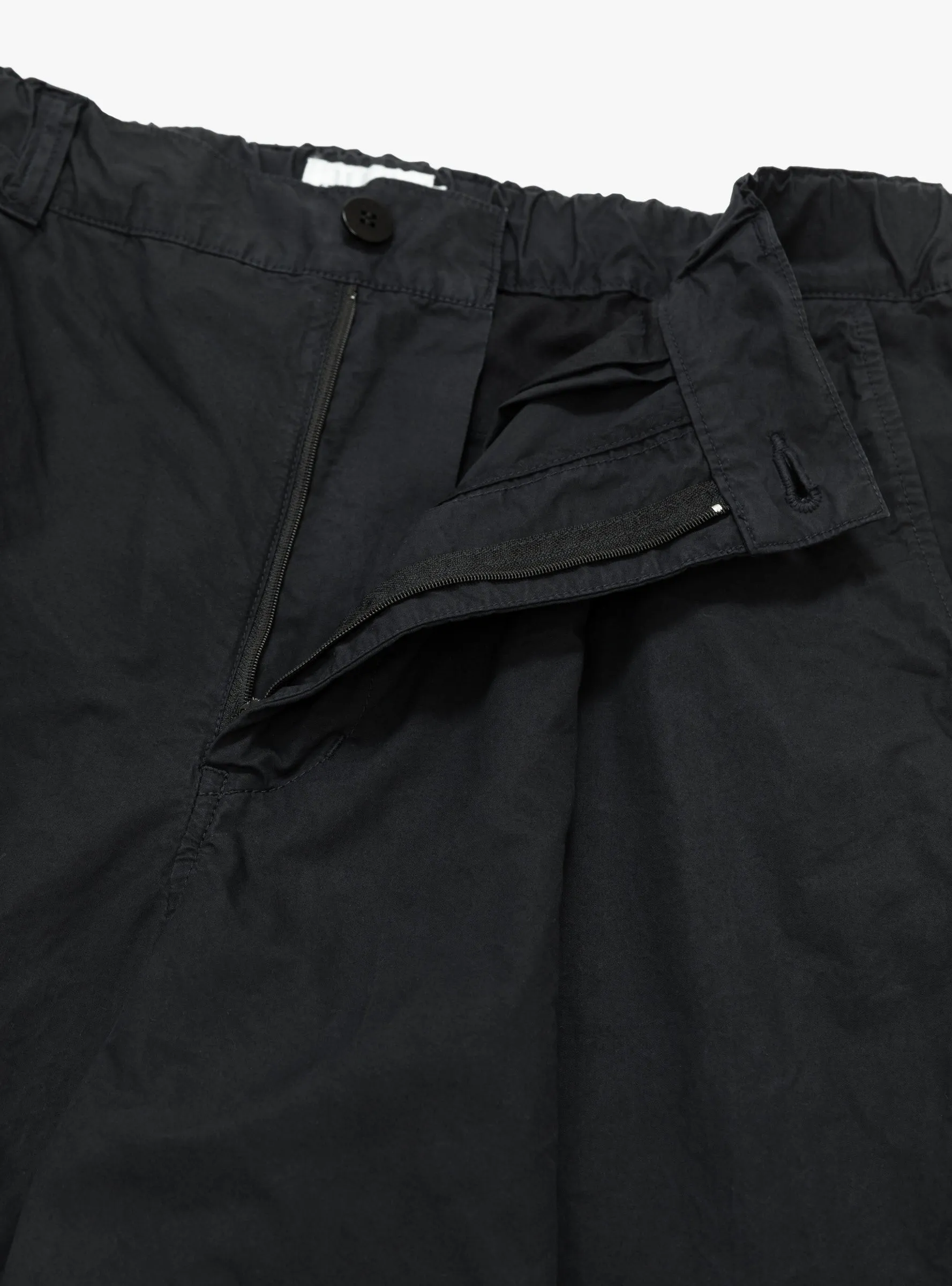 Garment Dye Deep Tuck Pants Ink Black