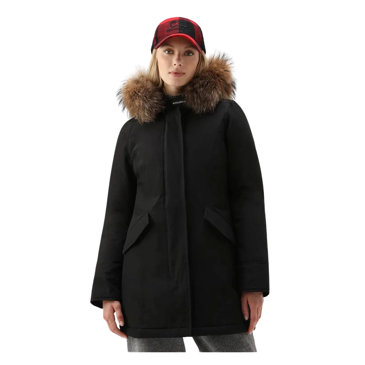 Giubbino Donna Woolrich Arctic Parka Ramar Pelliccia Removibile Nero