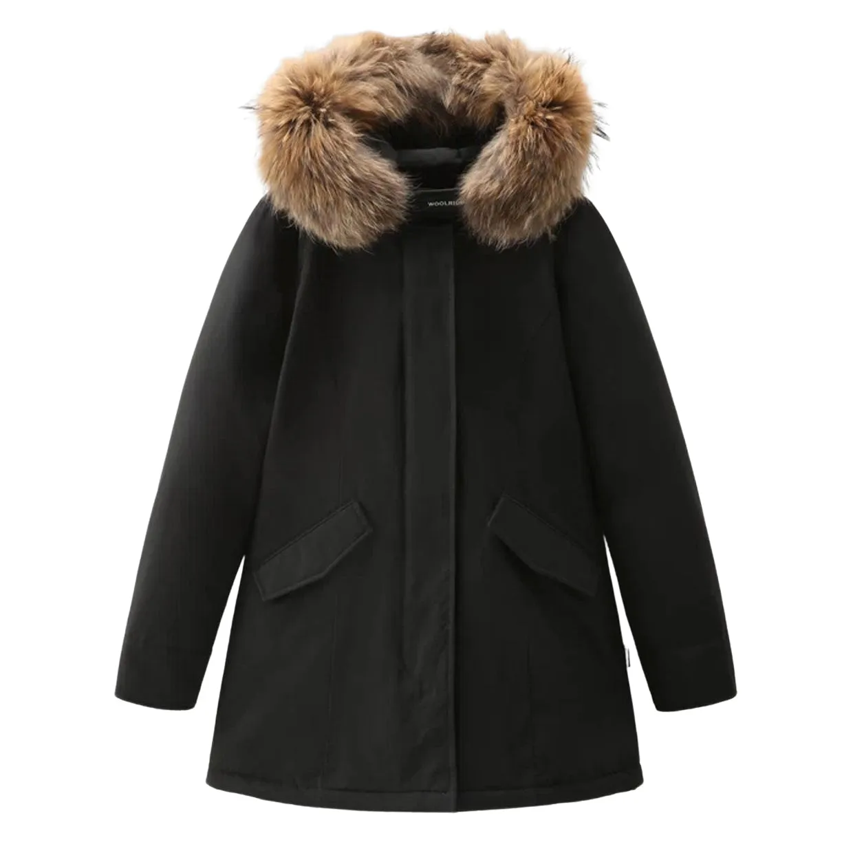 Giubbino Donna Woolrich Arctic Parka Ramar Pelliccia Removibile Nero