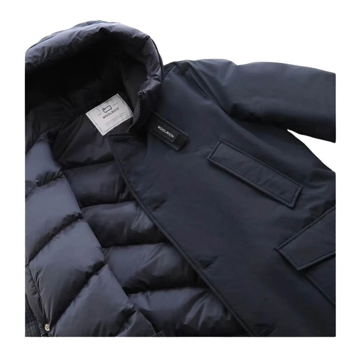 Giubbino Uomo Woolrich Arctic Parka Blu Melton