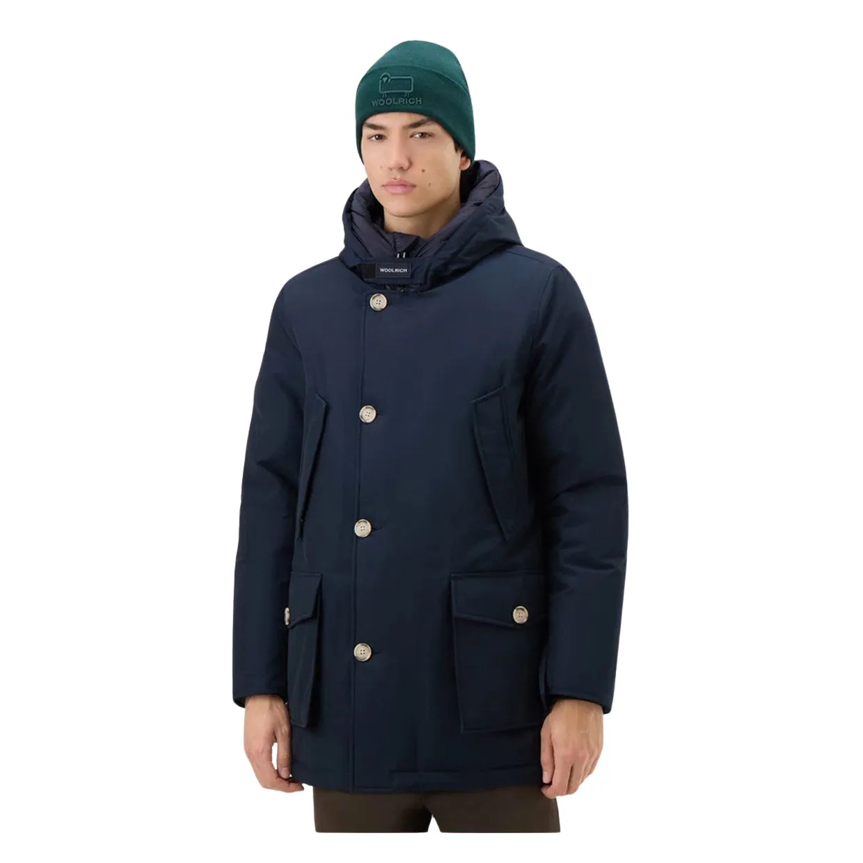 Giubbino Uomo Woolrich Arctic Parka Blu Melton