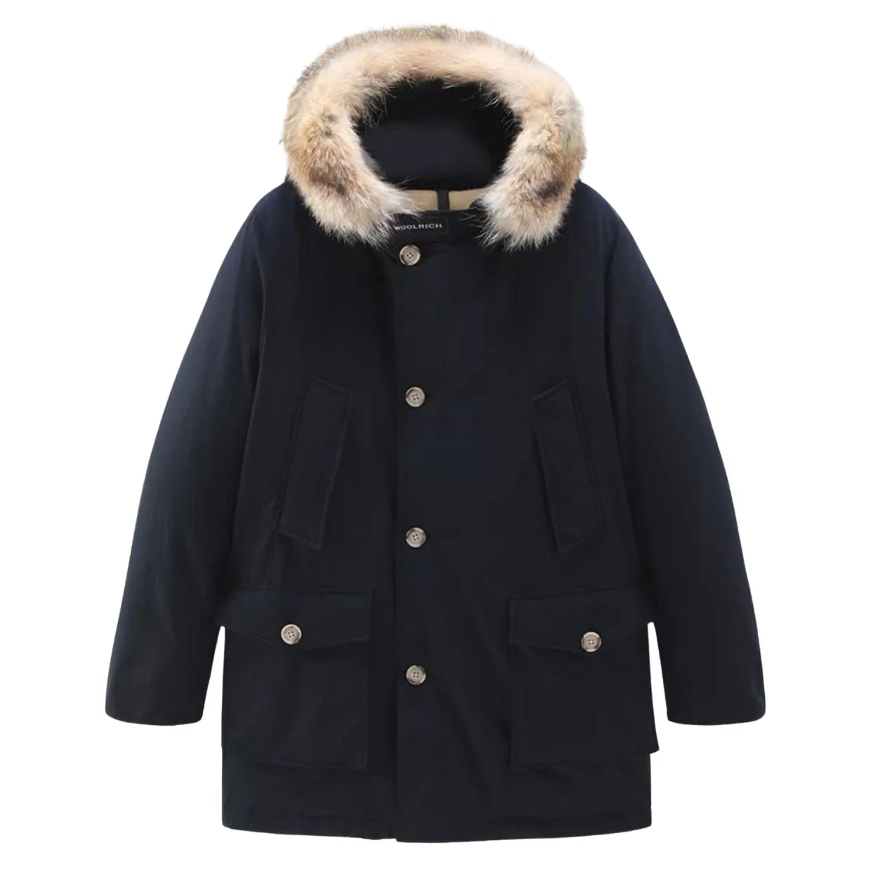 Giubbino Uomo Woolrich Arctic Parka Ramar Pelliccia Removibile Blu