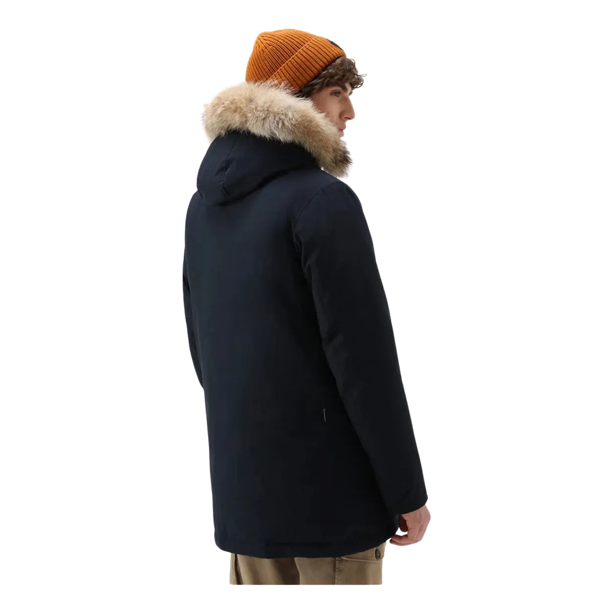 Giubbino Uomo Woolrich Arctic Parka Ramar Pelliccia Removibile Blu