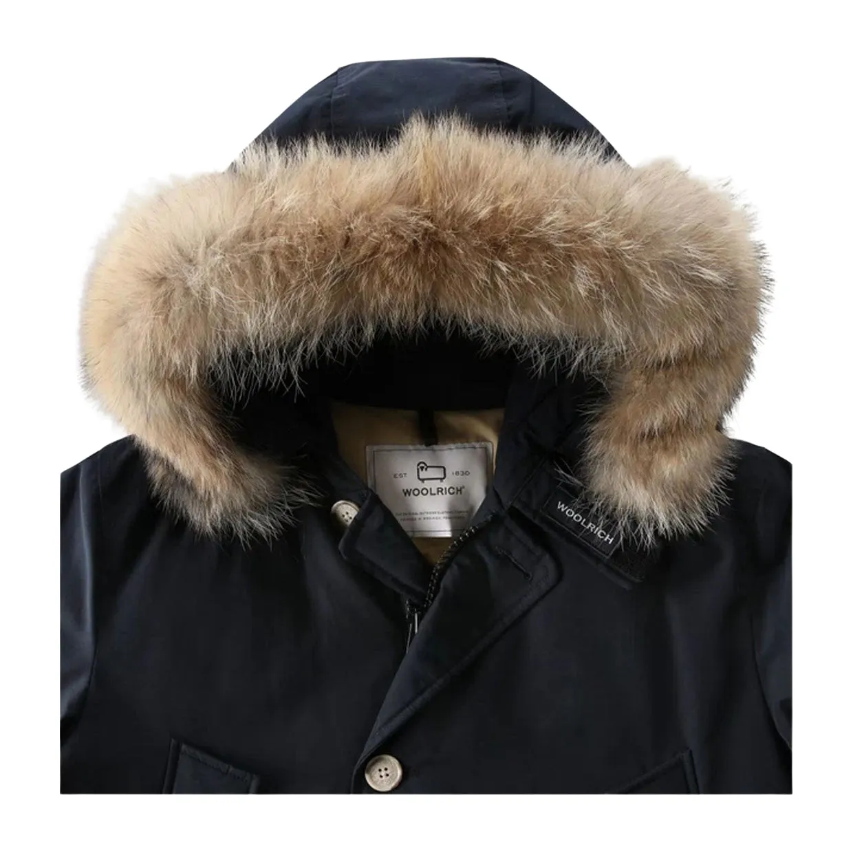 Giubbino Uomo Woolrich Arctic Parka Ramar Pelliccia Removibile Blu