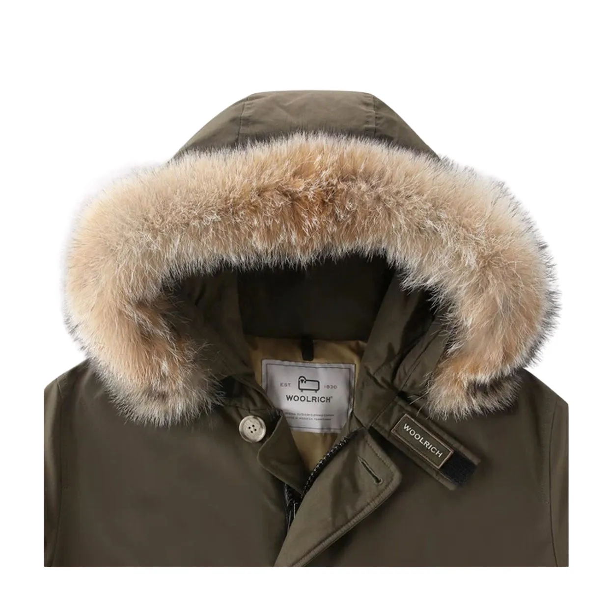 Giubbino Uomo Woolrich Arctic Parka Ramar Pelliccia Removibile Verde