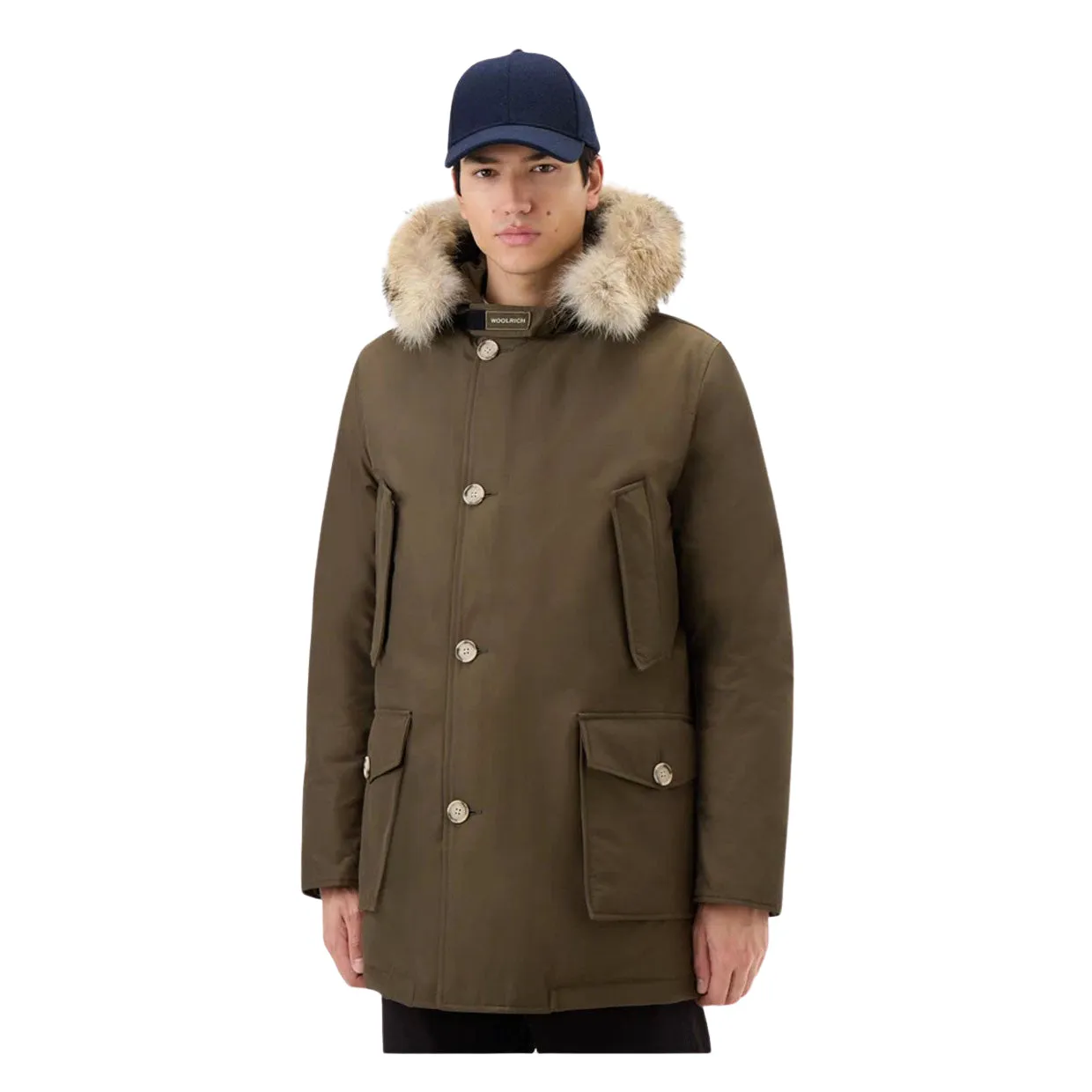 Giubbino Uomo Woolrich Arctic Parka Ramar Pelliccia Removibile Verde