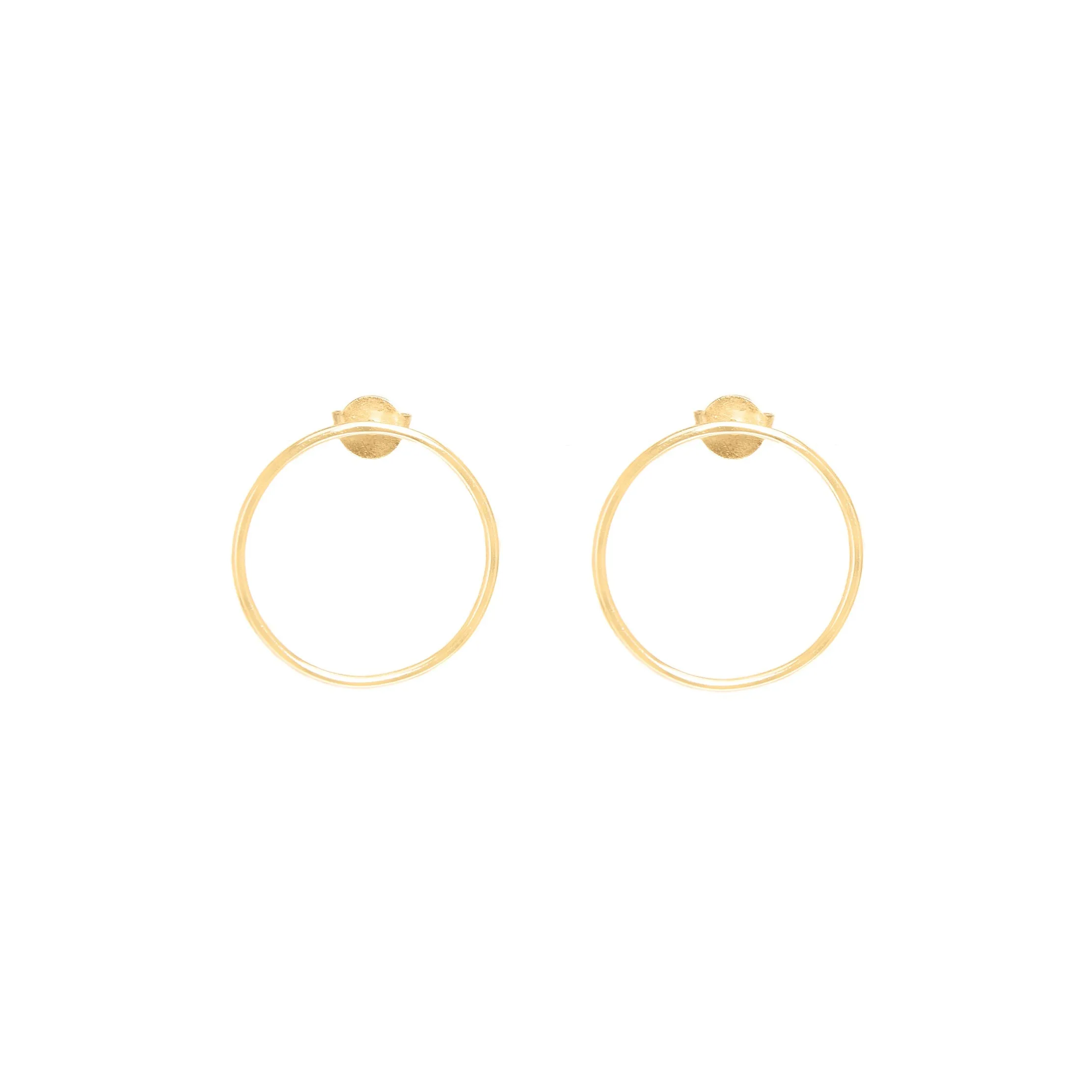 Gold Forward Facing Hoops