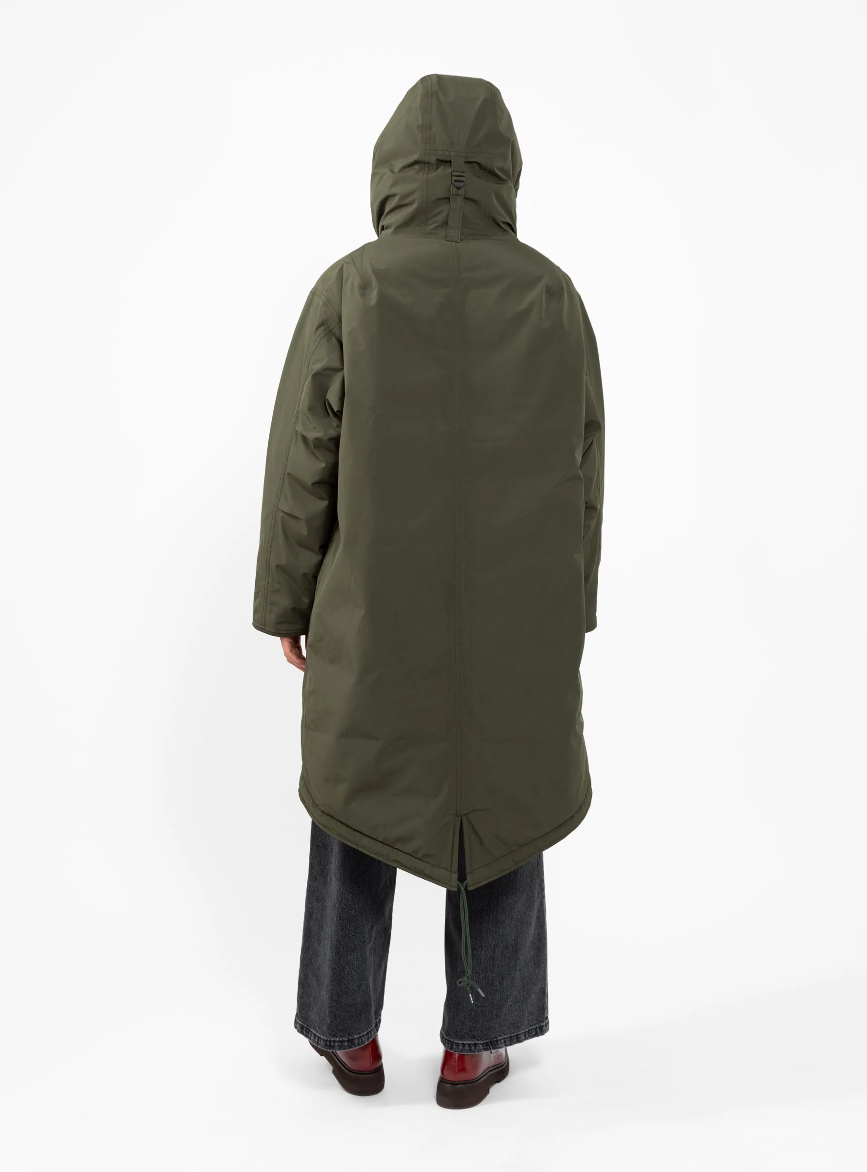 GORE-TEX Long Down Coat Khaki Green