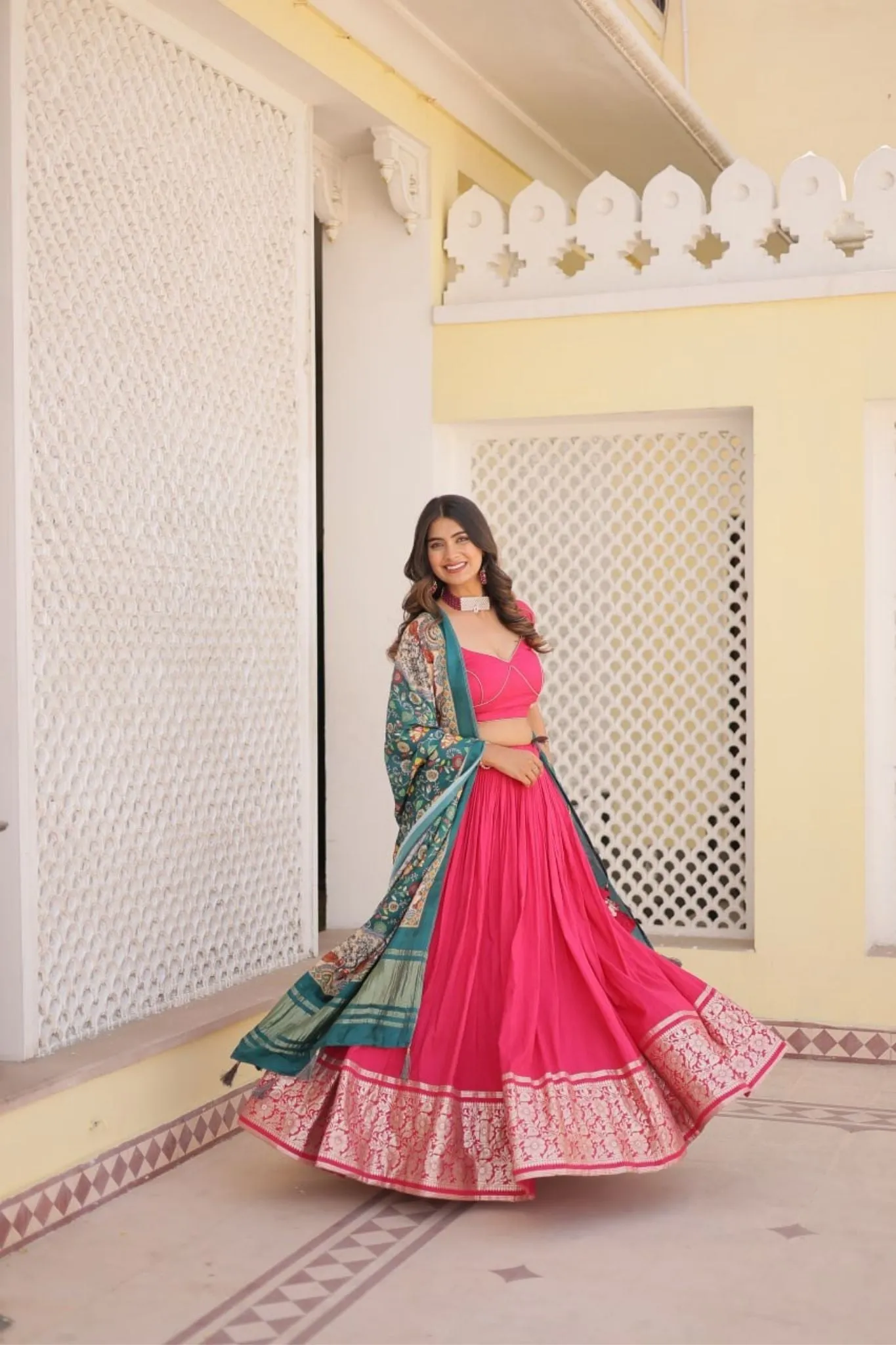 Graceful Viscose Lehenga Choli With Gajji Silk Dupatta Set