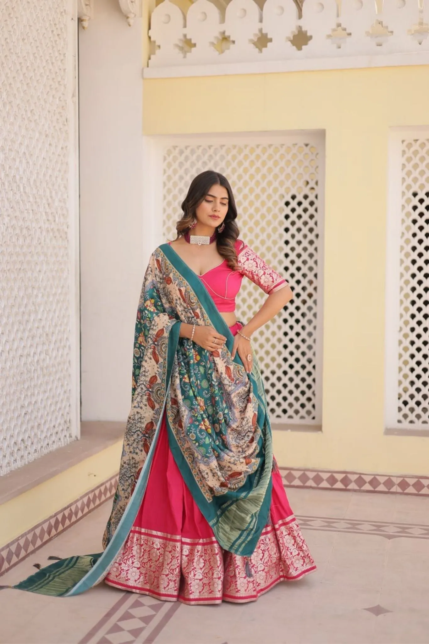 Graceful Viscose Lehenga Choli With Gajji Silk Dupatta Set