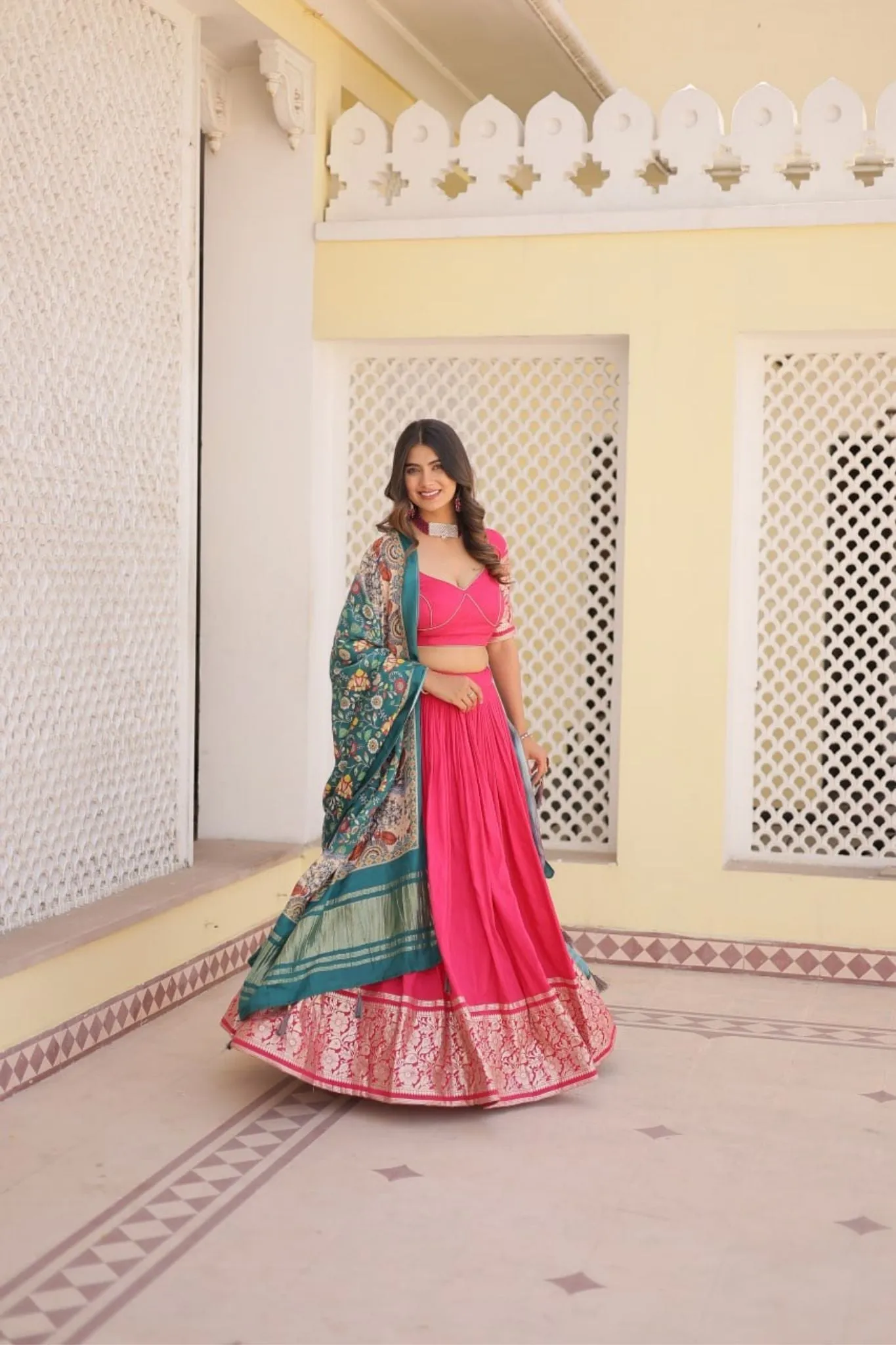 Graceful Viscose Lehenga Choli With Gajji Silk Dupatta Set