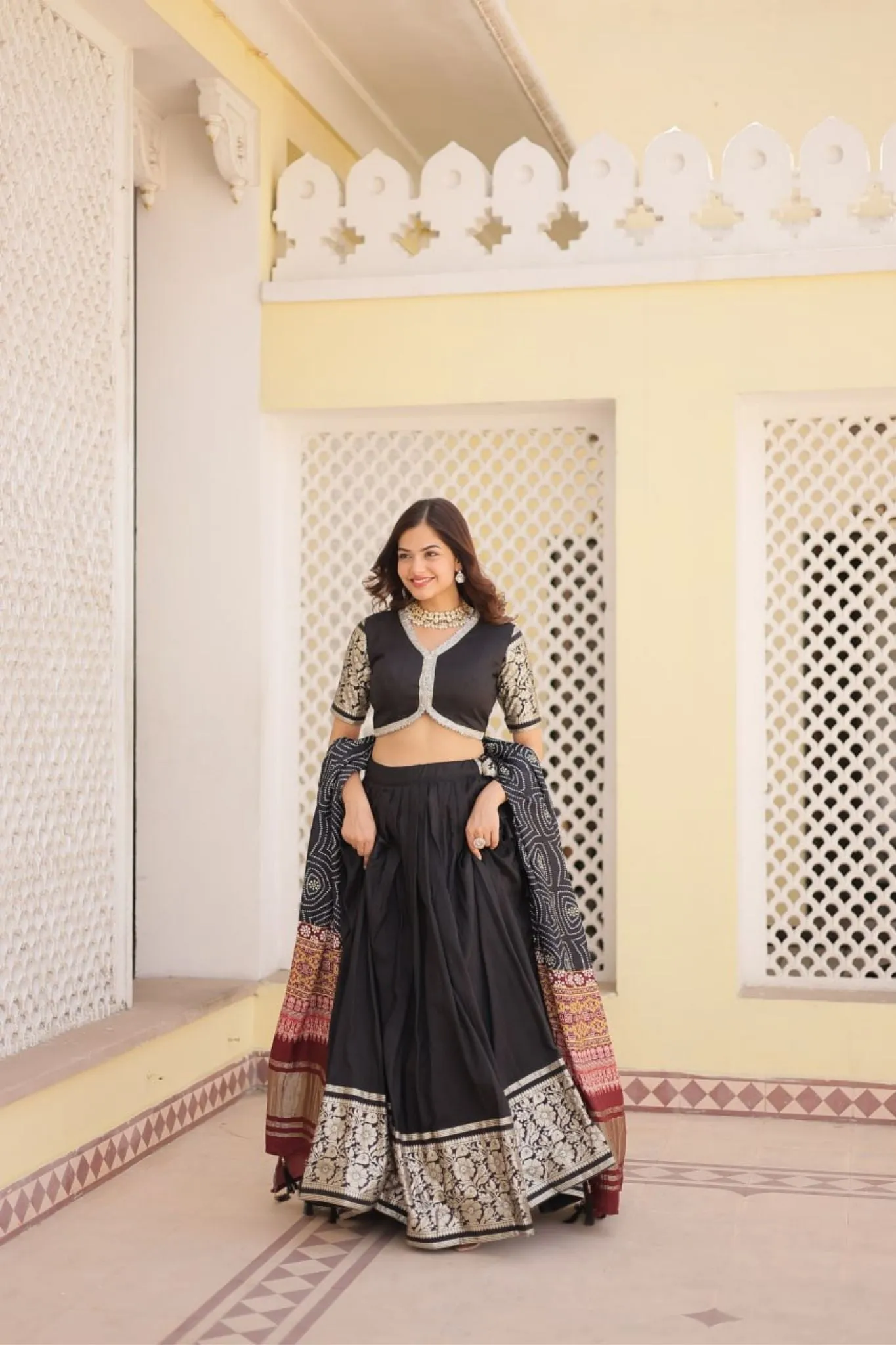 Graceful Viscose Lehenga Choli With Gajji Silk Dupatta Set