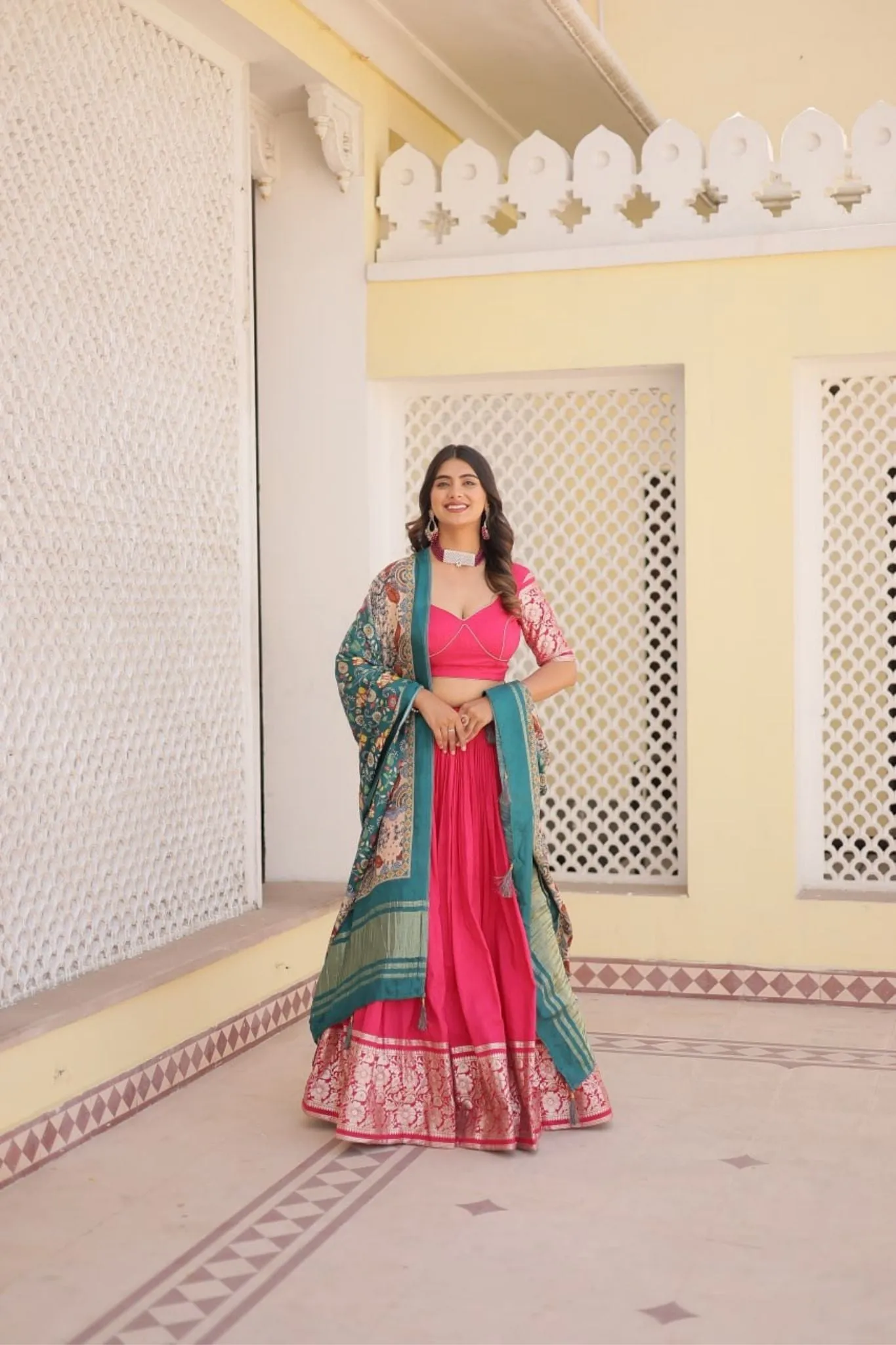 Graceful Viscose Lehenga Choli With Gajji Silk Dupatta Set