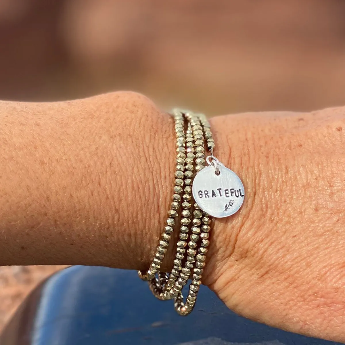 GRATEFUL Wrap Bracelet for Gratitude Practice